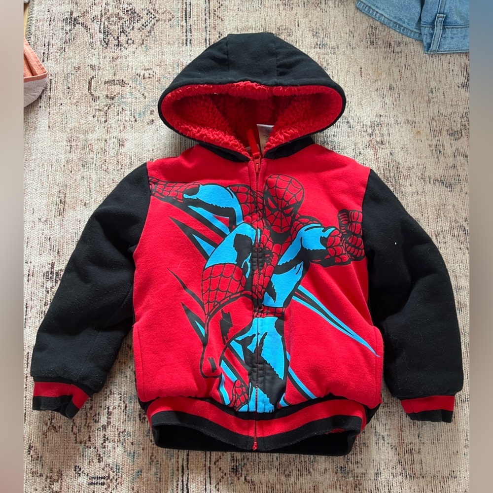 Marvel Spider-Man Kids Hoodie - Red, Black, and Blue